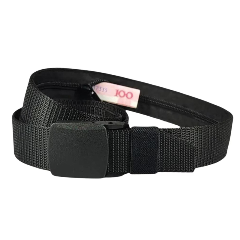 Money Belt Hidden - Męski pasek antykradzieżowy z nylonu, z