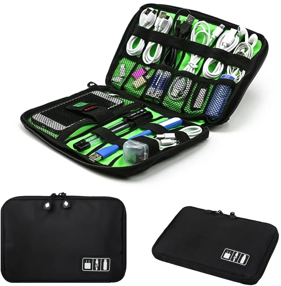Travel Accessories Kit - Zestaw organizerów na kable, torby do